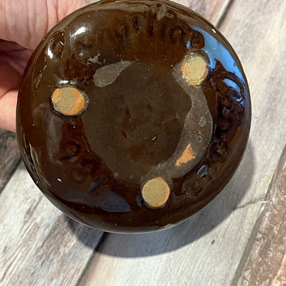 🤎EVANGELINE – Vintage Ceramic Candle Holder Brown & Cream – Canada 186 - Picture 6 of 9